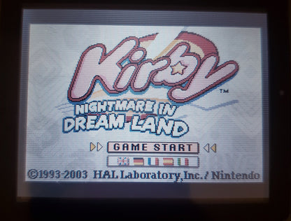 Kirby Nightmare in Dream Land GBA Video Game Boy Advance Ninendo 2002