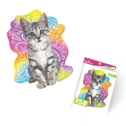 Kitten 25 Piece Mini Shaped Jigsaw Puzzle Paper House