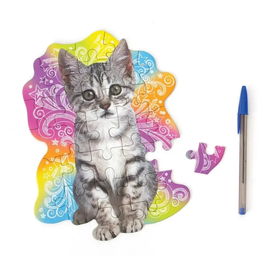 Kitten 25 Piece Mini Shaped Jigsaw Puzzle Paper House