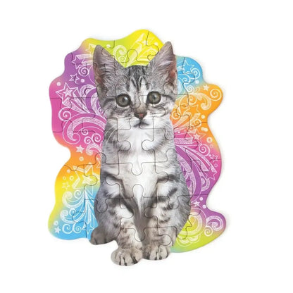 Kitten 25 Piece Mini Shaped Jigsaw Puzzle Paper House