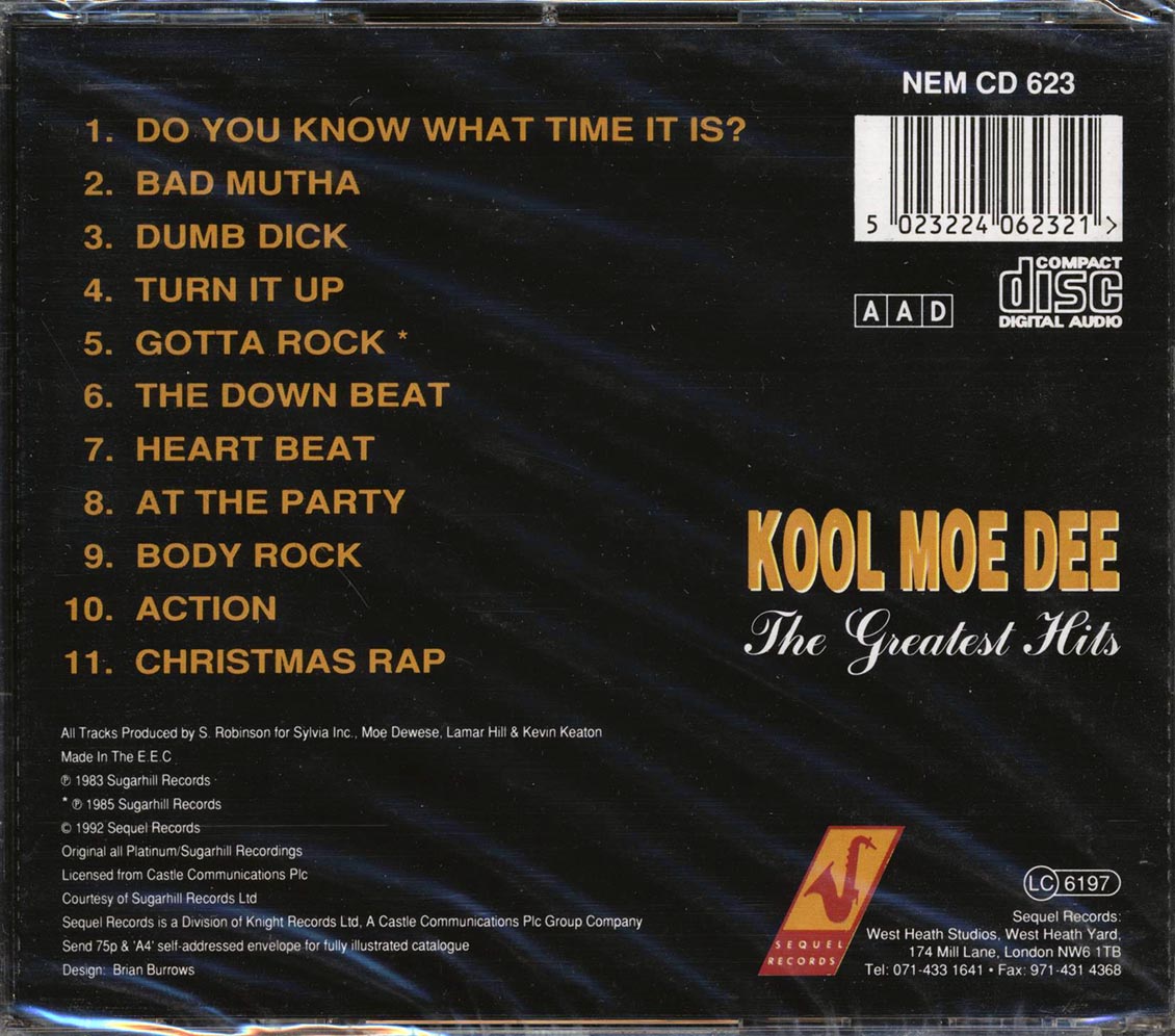 Kool Moe Dee - The Greatest Hits [1992 Compilation UK] [New CD]