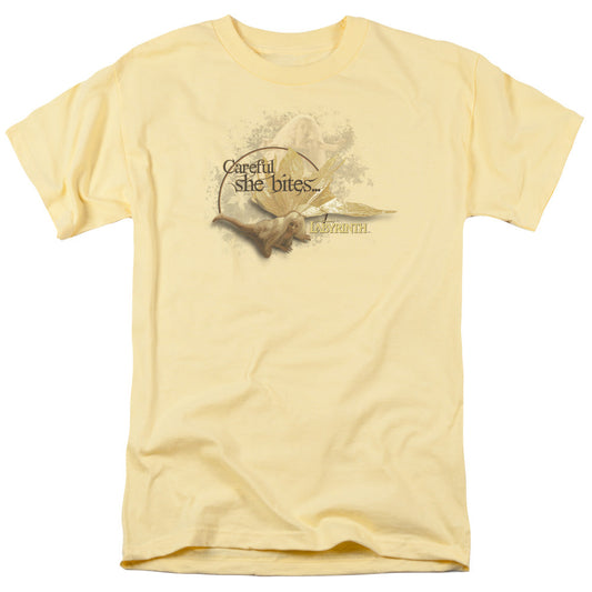 Labyrinth She Bites Mens T Shirt Yellow Officially Licensed