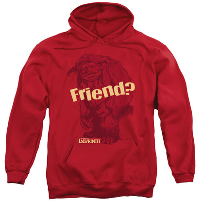 Labyrinth Ludo Friend Mens Hoodie Red Officially Licensed