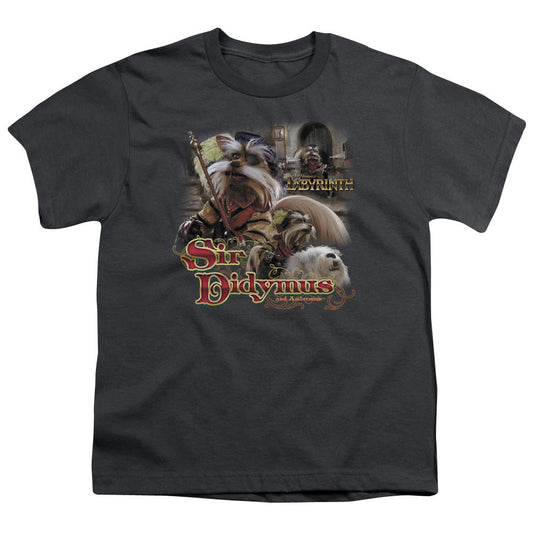 Labyrinth Sir Didymus Kids Youth T Shirt Charcoal Officially Licensed