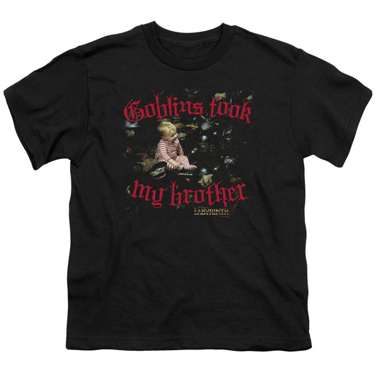 Labyrinth Goblins Took My Brother Kids Youth T Shirt Black Officially Licensed