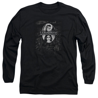 Labyrinth Maze Mens Long Sleeve Shirt Black Officially Licensed Officially Licensed