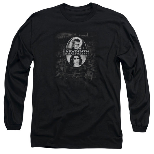 Labyrinth Maze Mens Long Sleeve Shirt Black Officially Licensed Officially Licensed