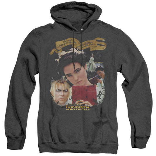 Labyrinth Dangers Untold Mens Heather Hoodie Black Officially Licensed