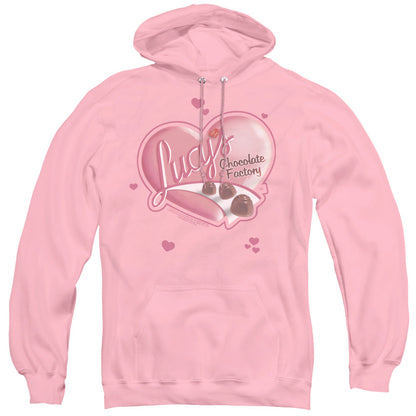 I Love Lucy Chocolate Udges Mens Hoodie Pink Officially Licensed