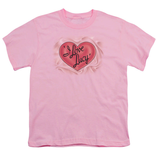 I Love Lucy Classic Logo Kids Youth T Shirt Pink Officially Licensed