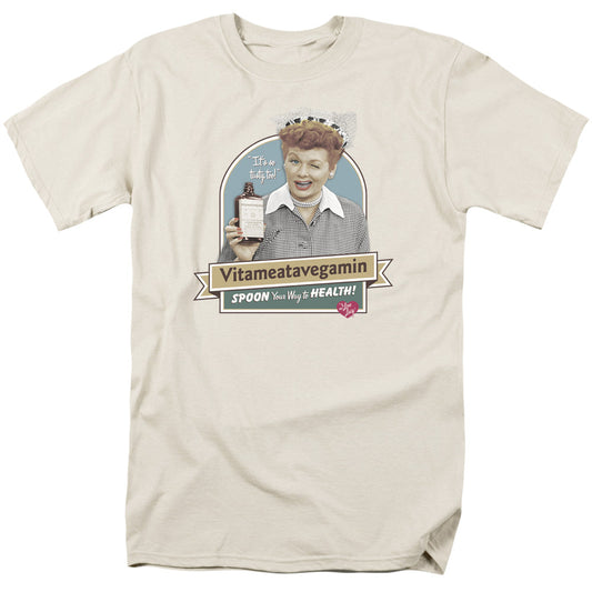 I Love Lucy Spoon To Health Mens T Shirt Cream Officially Licensed