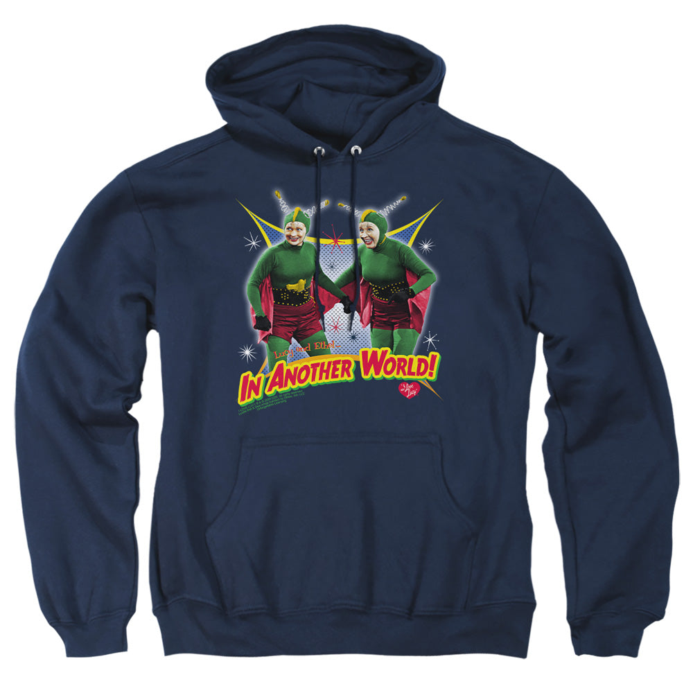 I Love Lucy In Another World Mens Hoodie Navy Officially Licensed