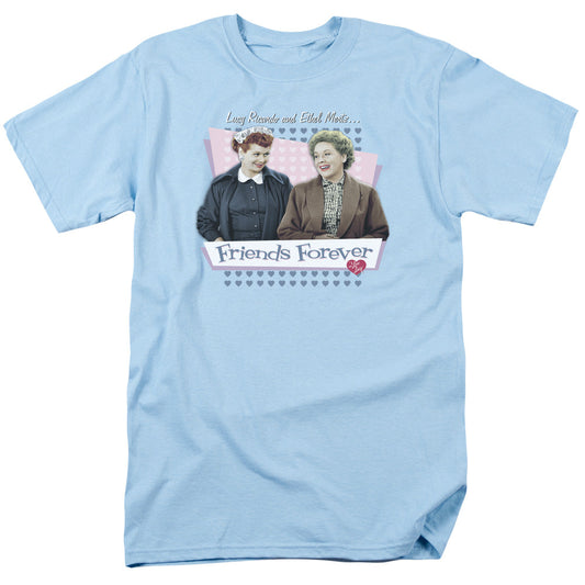 I Love Lucy Friends Forever Mens T Shirt Light Blue Officially Licensed