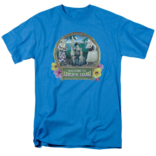 I Love Lucy Lucys Luau Mens T Shirt Turquoise Officially Licensed