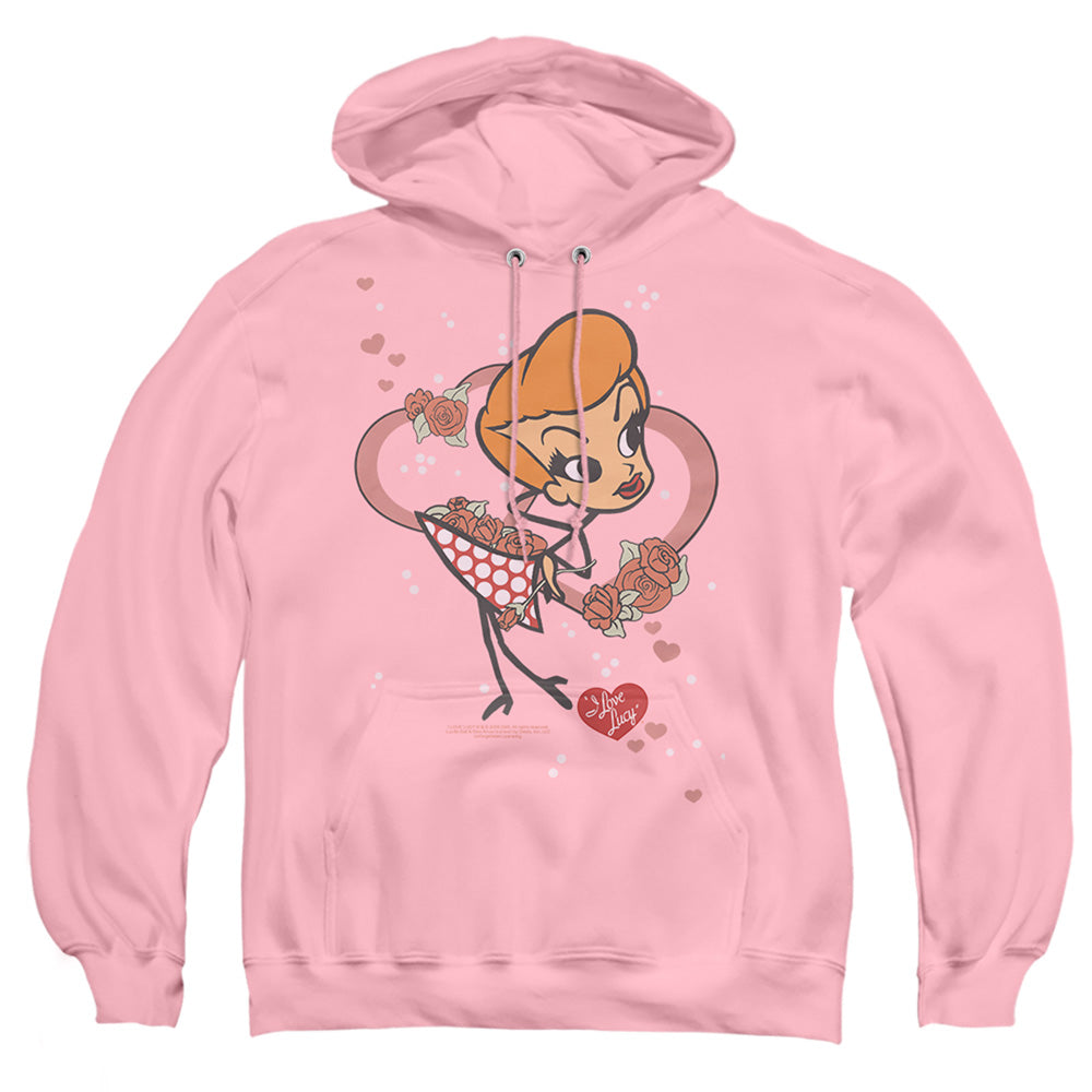 I Love Lucy Fun Girl Mens Hoodie Pink Officially Licensed