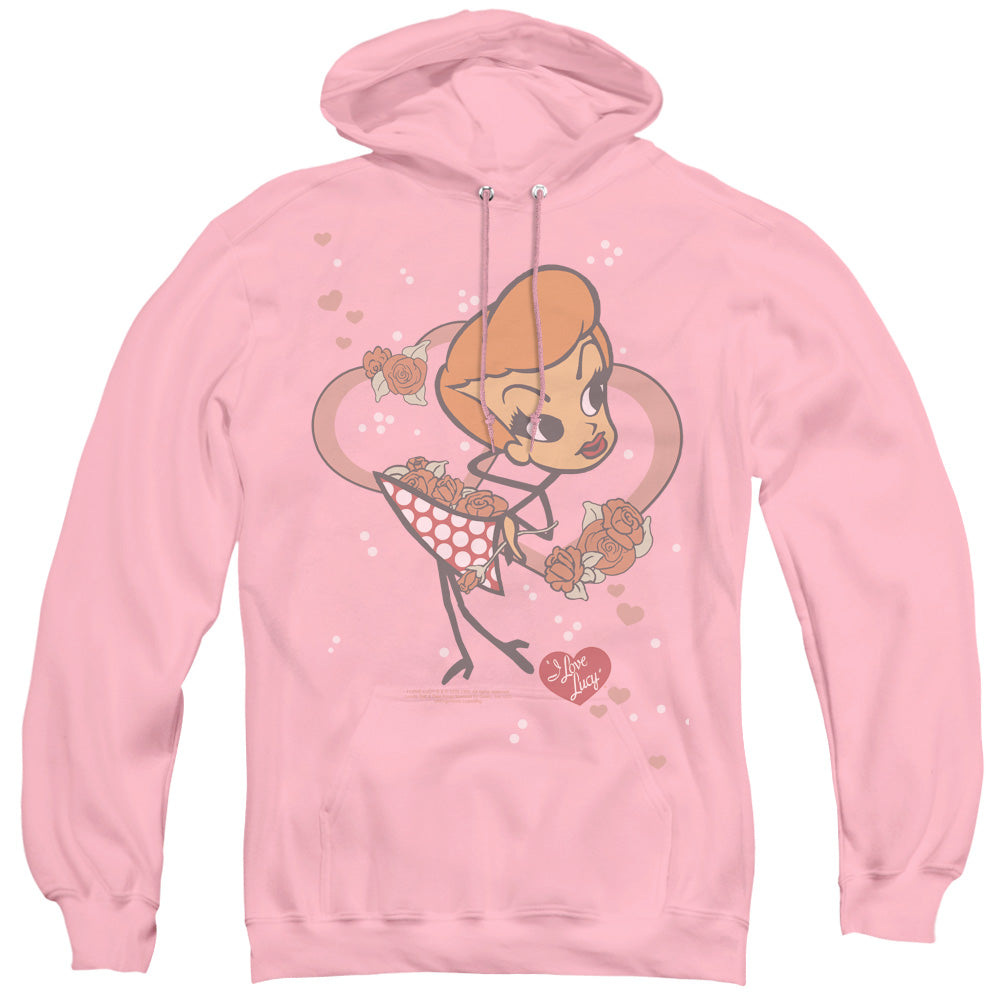 I Love Lucy Fun Girl Mens Hoodie Pink Officially Licensed