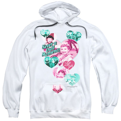 I Love Lucy Never A Dull Moment Mens Hoodie White Officially Licensed