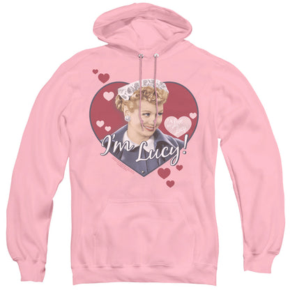 I Love Lucy Im Lucy Mens Hoodie Pink Officially Licensed
