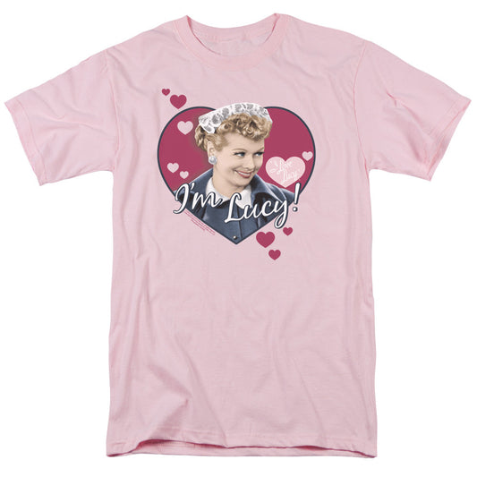 I Love Lucy Im Lucy Mens T Shirt Pink Officially Licensed