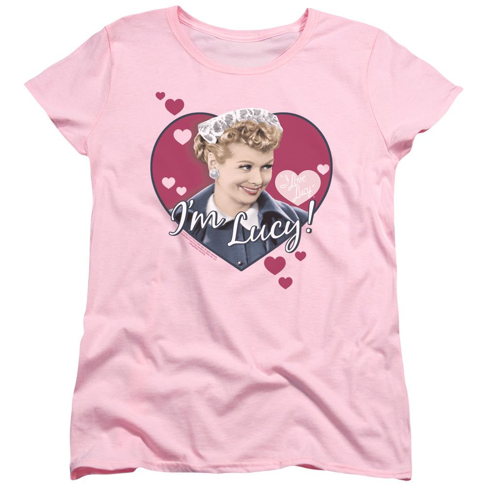 I Love Lucy Im Lucy Womens T Shirt Pink Officially Licensed