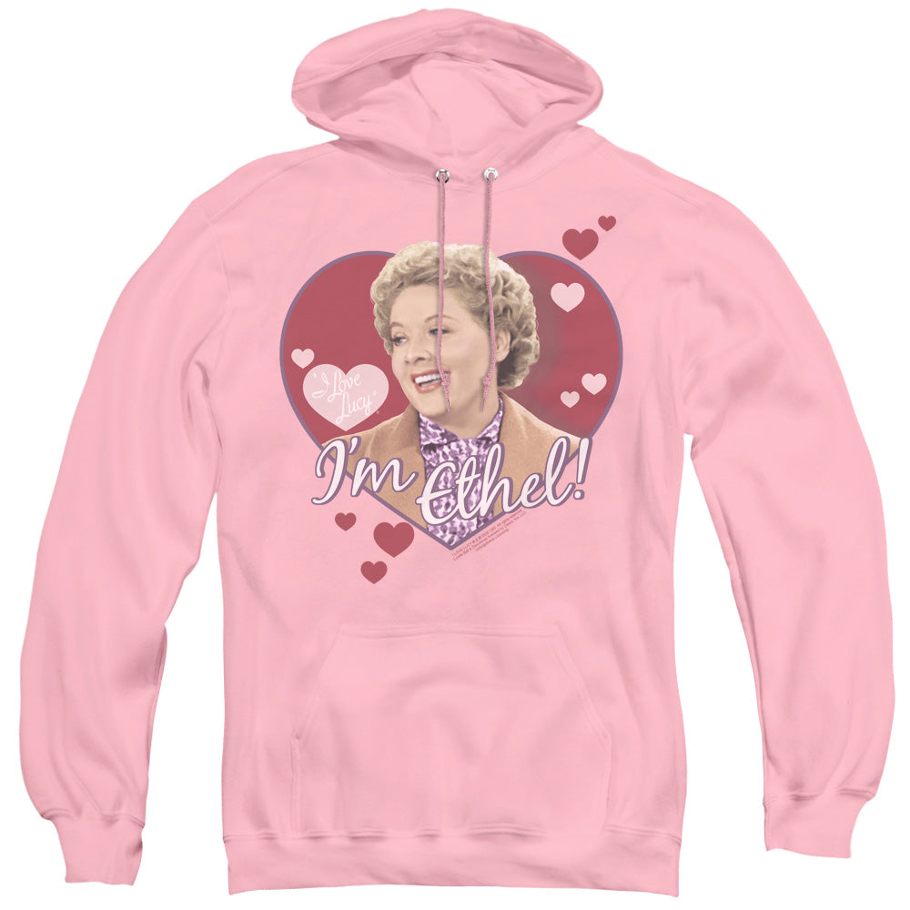 I Love Lucy Im Ethel Mens Hoodie Pink Officially Licensed