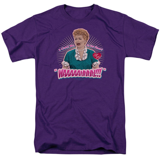 I Love Lucy Waaaaahhhh!!! Mens T Shirt Purple Officially Licensed