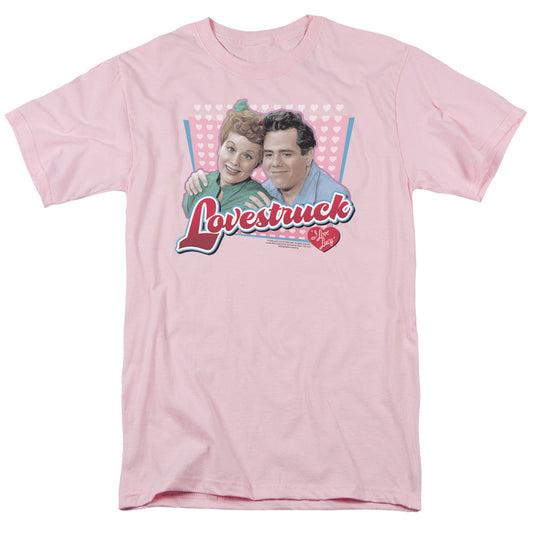 I Love Lucy Lovestruck Mens T Shirt Pink Officially Licensed