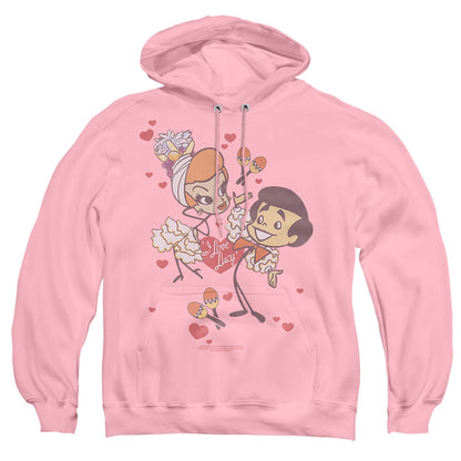 I Love Lucy Rumba Dance Mens Hoodie Pink Officially Licensed