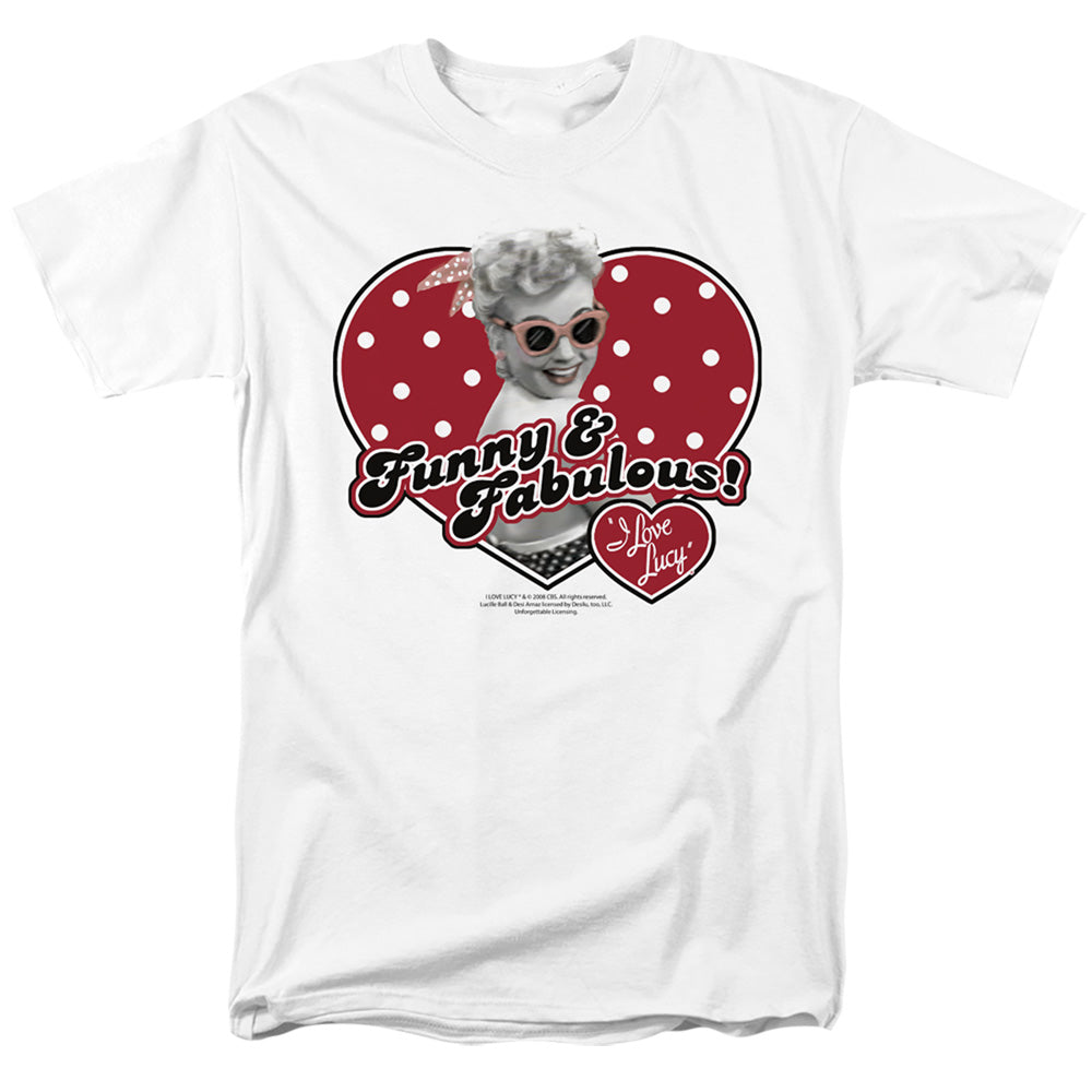 I Love Lucy Funny & Fabulous Mens T Shirt White Officially Licensed