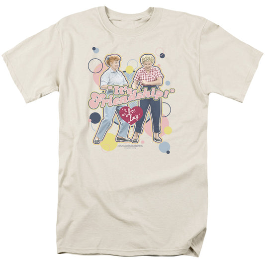 I Love Lucy Its Friendship Mens T Shirt Cream Officially Licensed