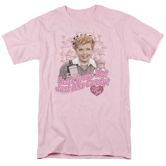 I Love Lucy Tastes Like Candy Mens T Shirt Pink Officially Licensed