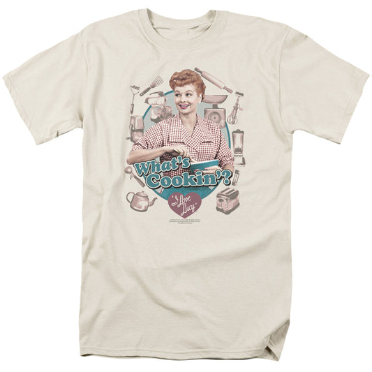 I Love Lucy Whats Cookin Mens T Shirt Cream Officially Licensed