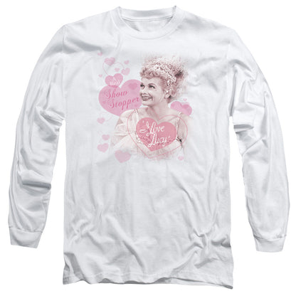 I Love Lucy Show Stopper Mens Long Sleeve Shirt White Officially Licensed Officially Licensed