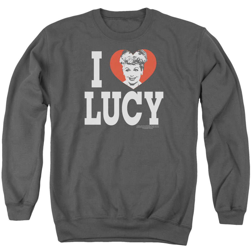 I Love Lucy I Love Lucy Mens Crewneck Sweatshirt Charcoal Officially Licensed