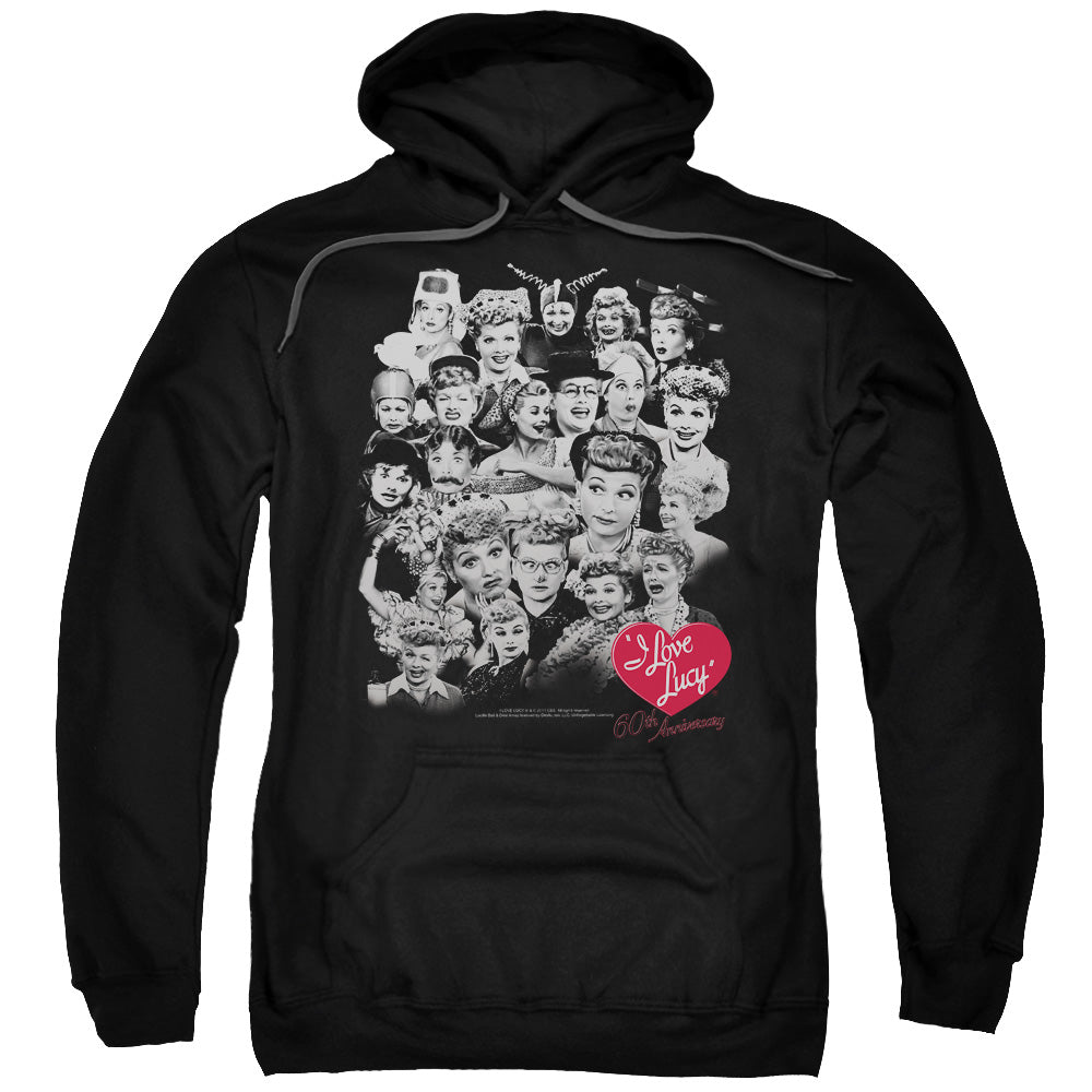 I Love Lucy 60 Years Of Fun Mens Hoodie Black Officially Licensed