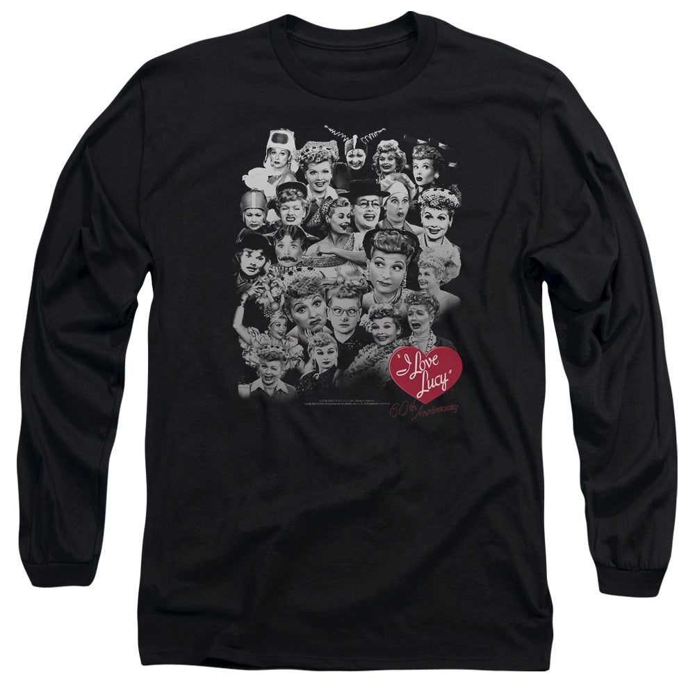 I Love Lucy 60 Years Of Fun Mens Long Sleeve Shirt Black Officially Licensed Officially Licensed