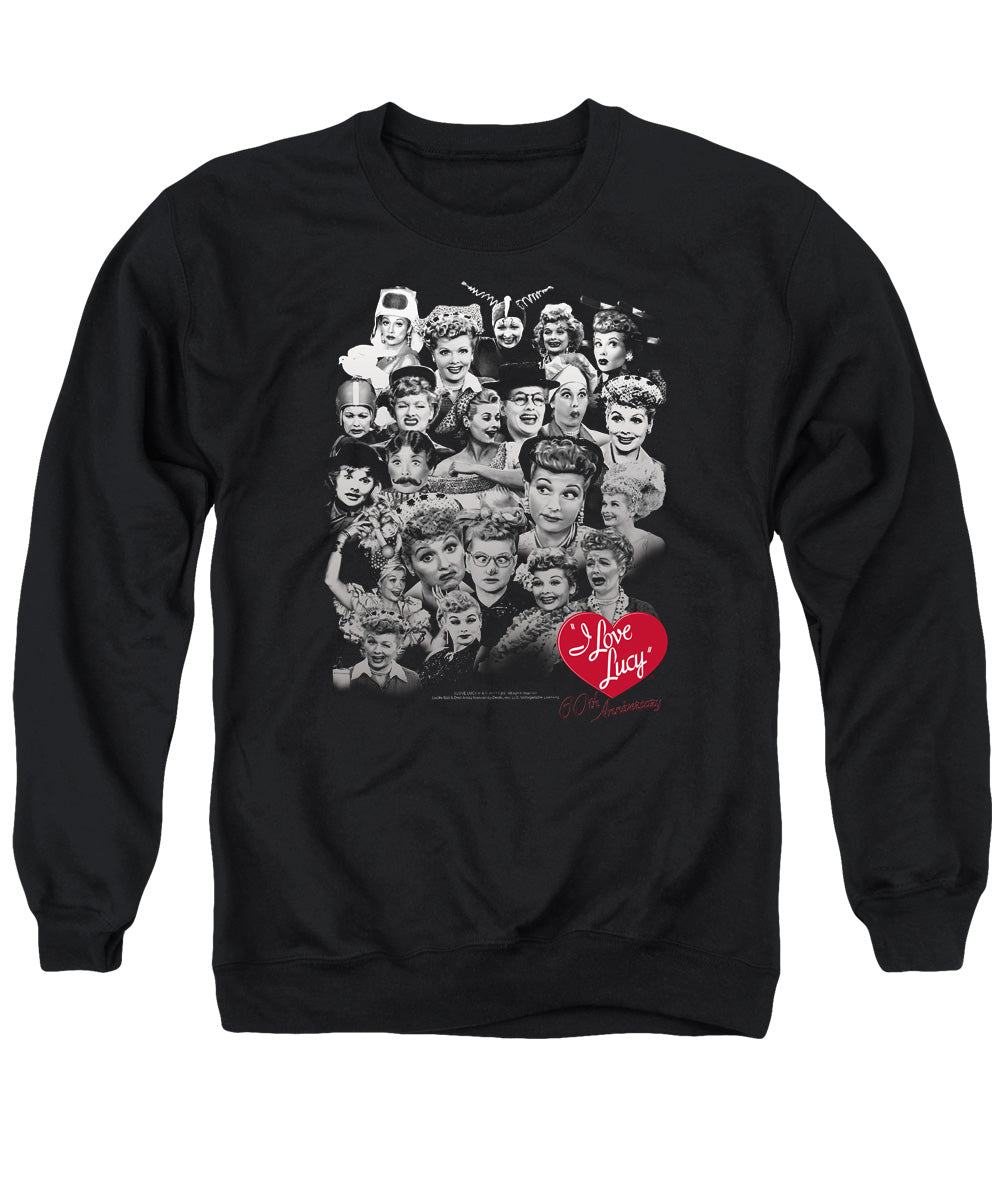 I Love Lucy 60 Years Of Fun Mens Crewneck Sweatshirt Black Officially Licensed