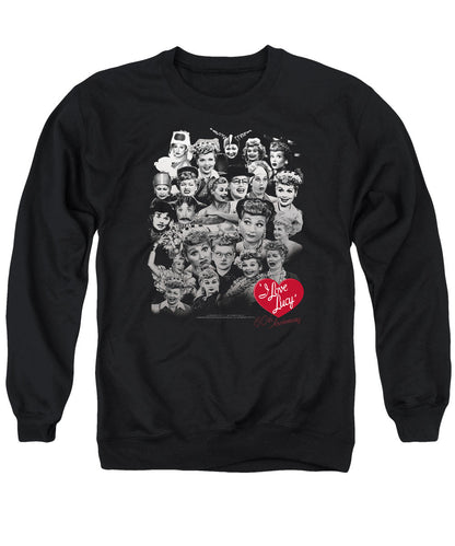 I Love Lucy 60 Years Of Fun Mens Crewneck Sweatshirt Black Officially Licensed