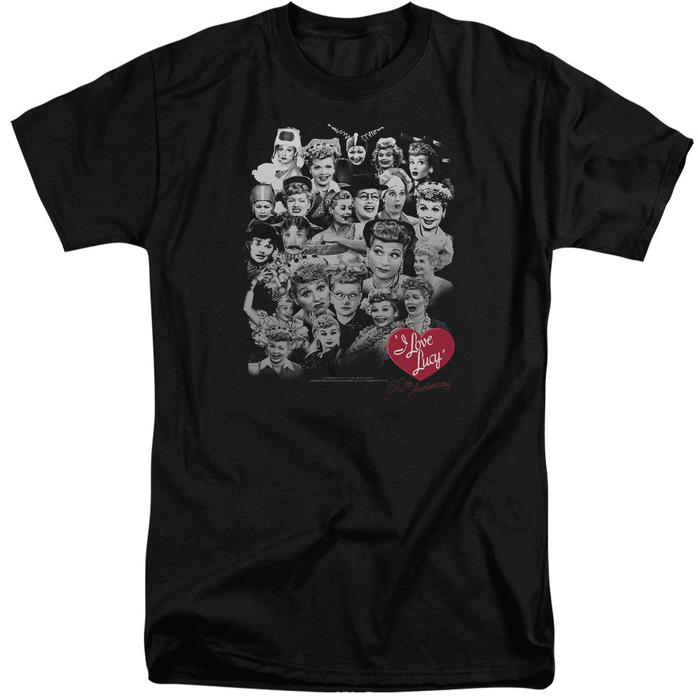 I Love Lucy 60 Years Of Fun Mens Tall T Shirt Black Officially Licensed