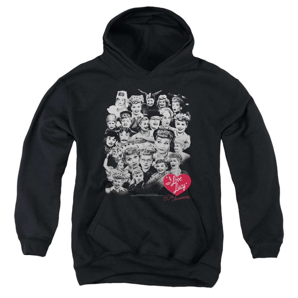 I Love Lucy 60 Years of Fun Kids Youth Hoodie Black Officially Licensed