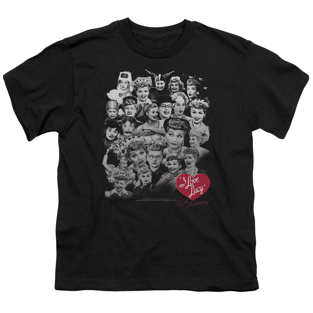 I Love Lucy 60 Years of Fun Kids Youth T Shirt Black Officially Licensed
