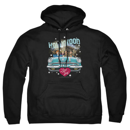 I Love Lucy Hollywood Road Trip Mens Hoodie Black Officially Licensed
