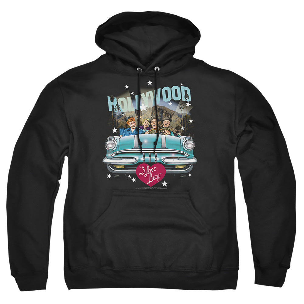 I Love Lucy Hollywood Road Trip Mens Hoodie Black Officially Licensed