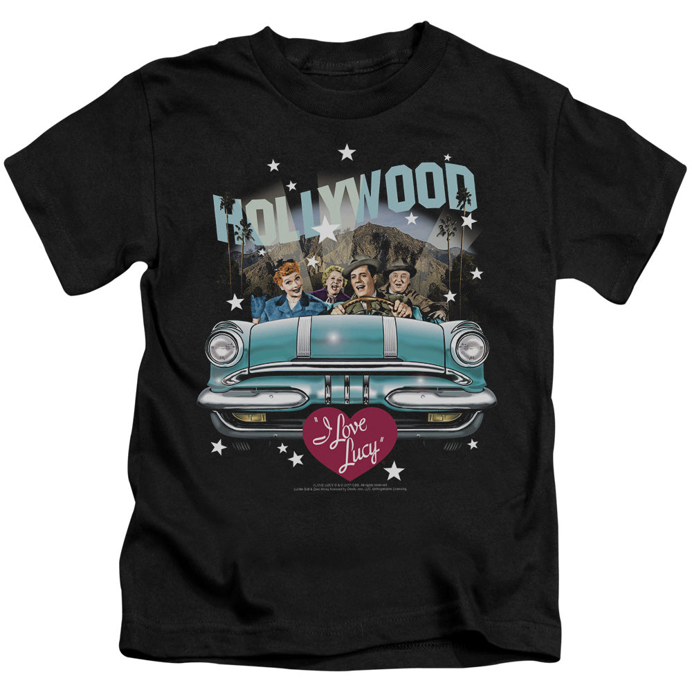 I Love Lucy Hollywood Road Trip Juvenile Kids Youth T Shirt Black Officially Licensed