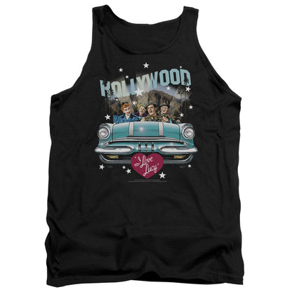I Love Lucy Hollywood Road Trip Mens Tank Top Shirt Black Officially Licensed