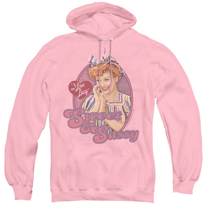 I Love Lucy Sweet And Sassy Mens Hoodie Pink Officially Licensed