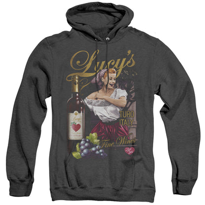 I Love Lucy Bitter Grapes Mens Heather Hoodie Black Officially Licensed