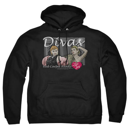 I Love Lucy Divas Mens Hoodie Black Officially Licensed