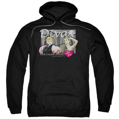 I Love Lucy Divas Mens Hoodie Black Officially Licensed