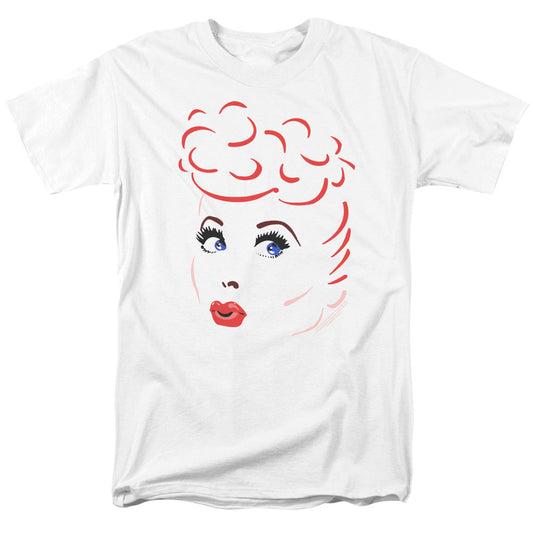 I Love Lucy Lines Face Mens T Shirt White Officially Licensed
